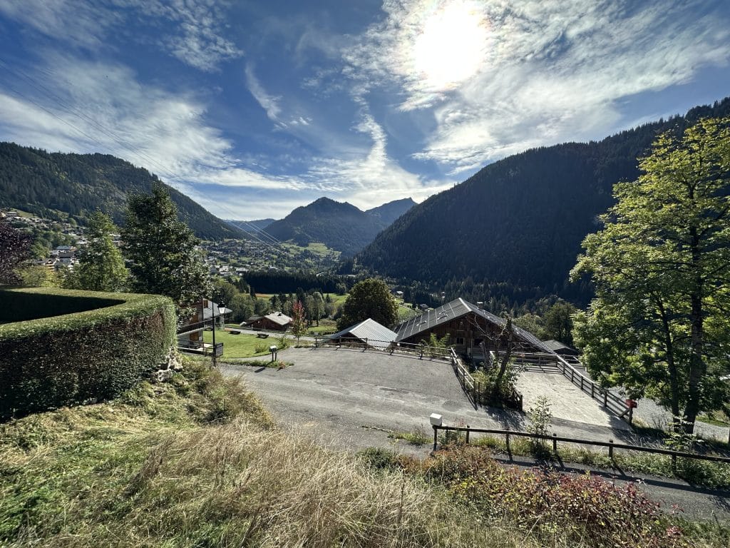Village Chatel Vente Typique Alpes Station Ski Vue Montagne